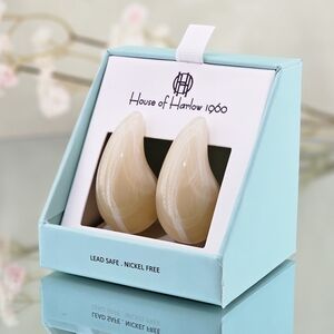 House of Harlow 1960 Teardrop Resin Earrings Bohemian Boho Classic Nickel Gifts